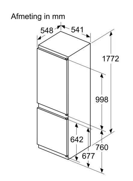 Combiné réfrigérateur/congélateur intégrable Siemens KI86VNSE0 detail 5