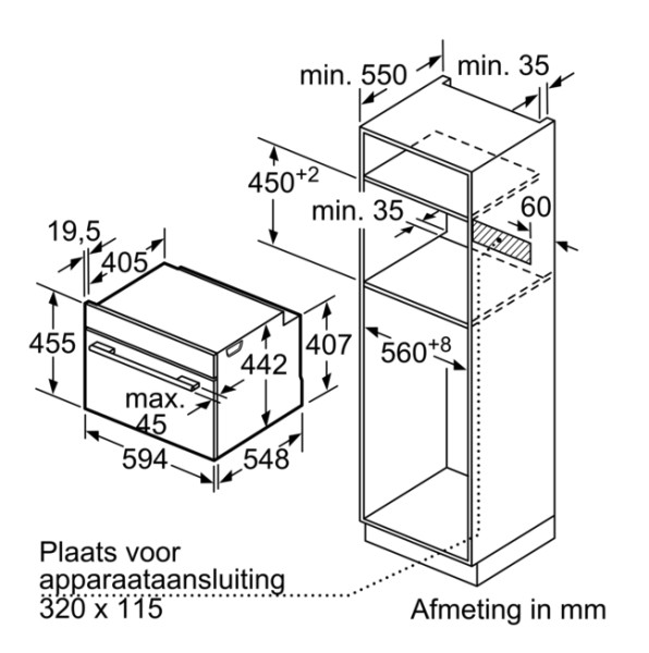 Four à vapeur Bosch CDG714XB1 / ZWART detail 4
