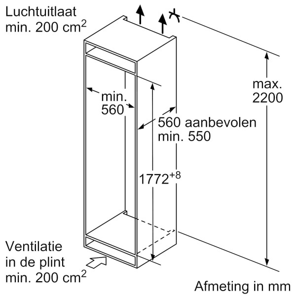 Koelvriescombinaties inbouw Siemens KI86NVSE0 detail 5