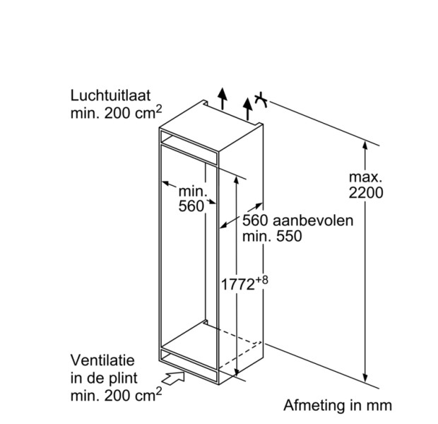 Koelvriescombinaties inbouw Siemens KI87VNSE0 detail 6