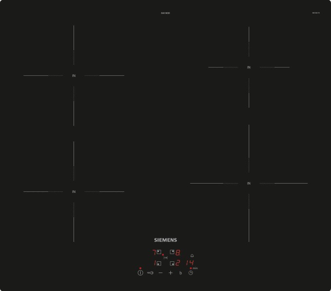 Kookplaat inductie Siemens EU611BEB5E/ beperkt vermogen vooraanzicht