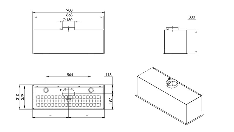 Hotte groupe aspirant Venduro GA90/940 detail 1