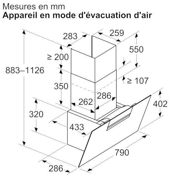 Dampkap wand/schouw Bosch DWK87FN60 detail 5