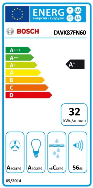 Hotte cheminée Bosch DWK87FN60 detail 6