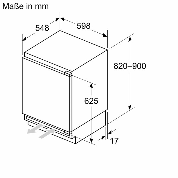 Koelkast inbouw onder werkblad Bosch KUR21ADE0 detail 4