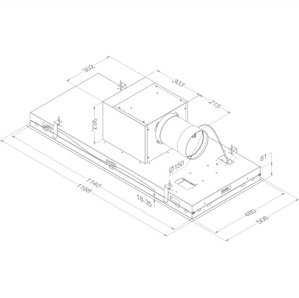 Dampkap toebehoren Novy 6930060 detail 1