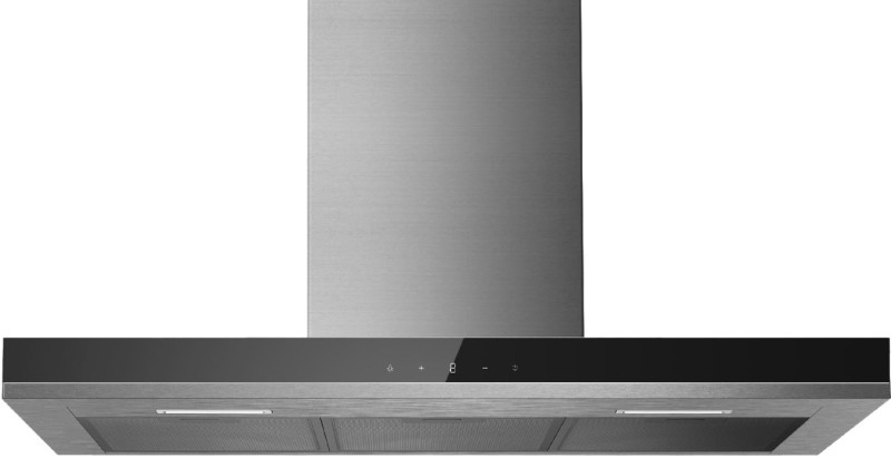 Dampkap wand/schouw Frilec DRESDEN999FKH/ inox met zwarte rand vooraanzicht