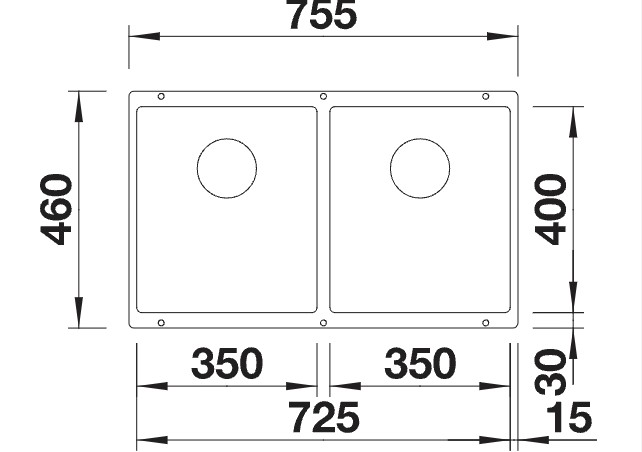 Dubbele spoelbak Blanco 527833/** detail 1