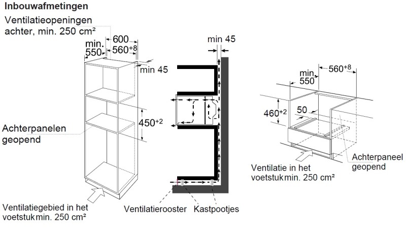Combi : four + micro-ondes Exquisit EBM4543 // ZWART detail 2