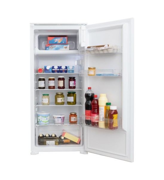 Koelkast inbouw 122 cm hoog Exquisit EKS201-4-E-040E/vriesvak vooraanzicht