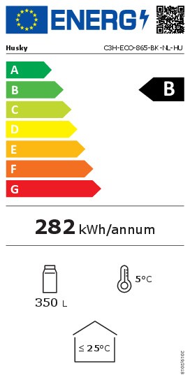 Refroidisseur à boisons/ porte vitrée ou pleine HUSKY C3-H-ECO-865-BK-NL detail 2