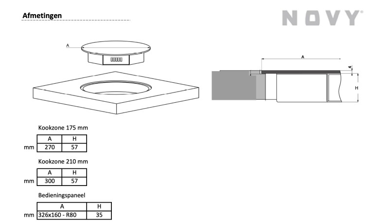 Taque de cuisson induction Novy 1791 / Novy Inductie Multizone detail 3