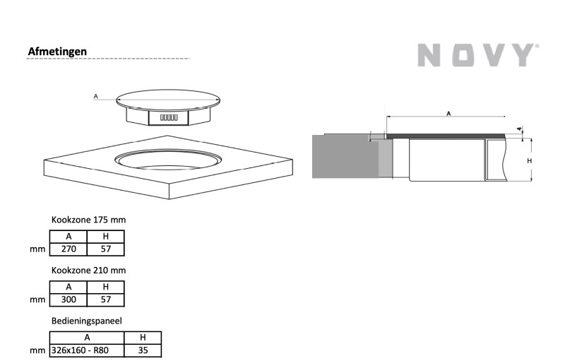 Taque de cuisson induction Novy 1790 / Novy Inductie Multizone detail 5