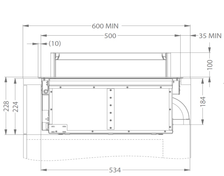 Kookplaat met ingebouwde dampafzuiging Novy 40 002 / Novy Up detail 2