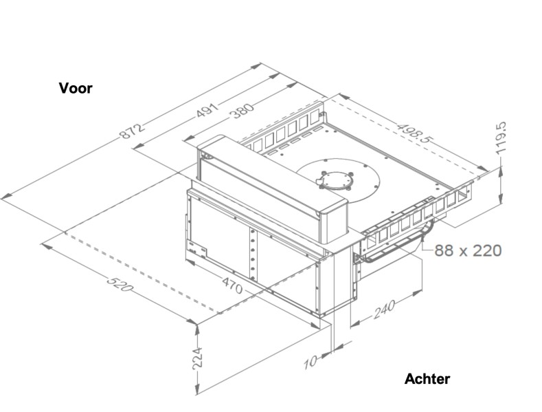Taque de cuisson avec hotte intégrée Novy 40 008 / Novy Up detail 2