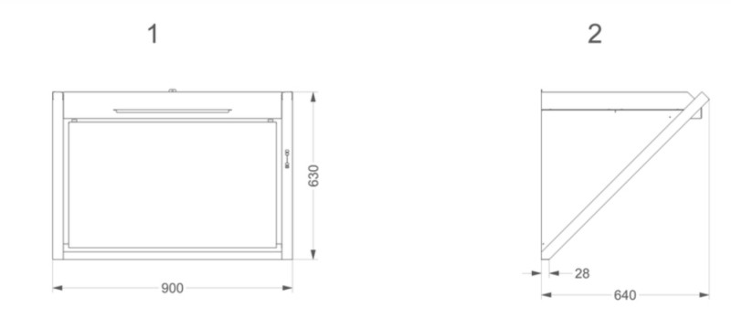 Hotte cheminée Novy 7809 / Novy HeadLine detail 3