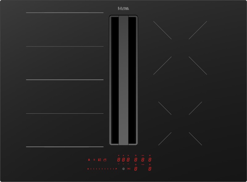 Kookplaat met ingebouwde dampafzuiging Etna/by Atag AKI671ZT vooraanzicht