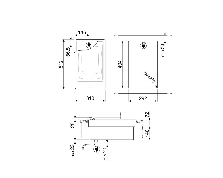 Friteuses encastrables Smeg PGF30F detail 2
