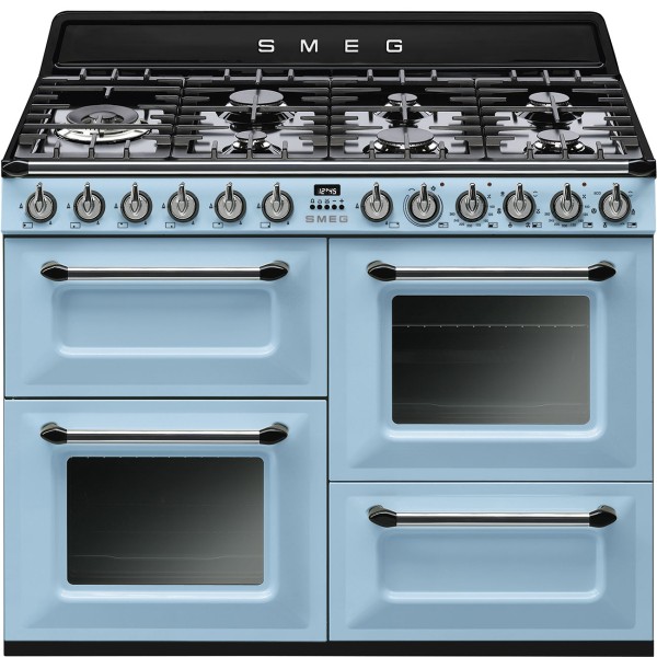 Cuisinière avec taque de cuisson au gaz Smeg TR4110AZ vooraanzicht