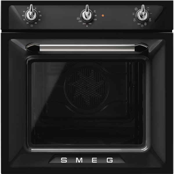 Four air pulsé/multifonction Smeg SF6905N1 / Zwart vooraanzicht