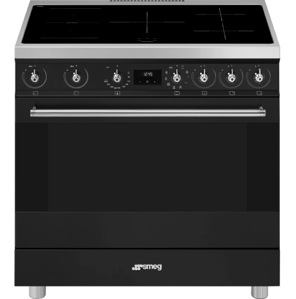 Fornuis inductie kookplaat Smeg C9IMMB2 vooraanzicht
