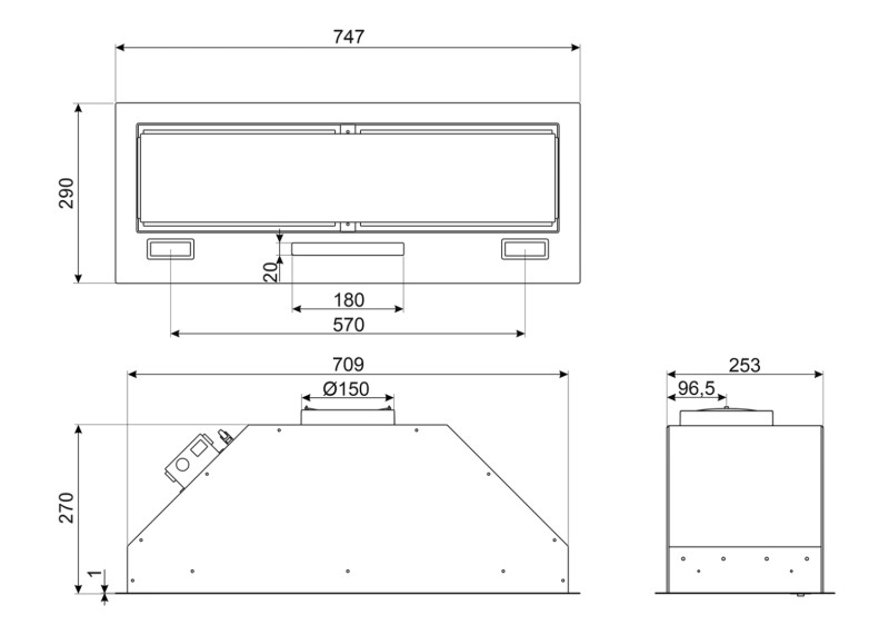 Hotte groupe aspirant Smeg KSG8P4X detail 3