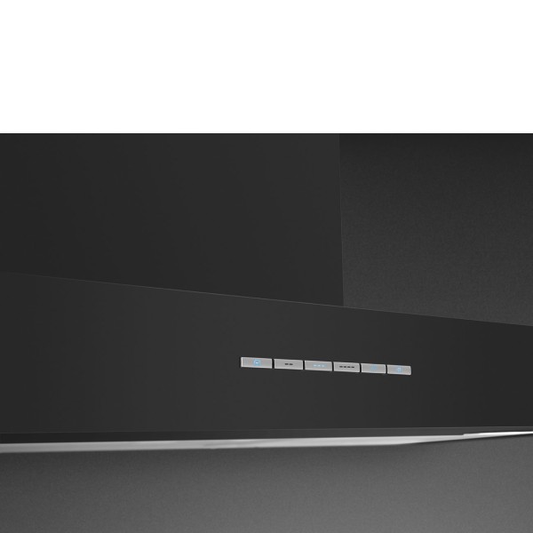 Hotte cheminée Smeg KBT900NE/zwart detail 1