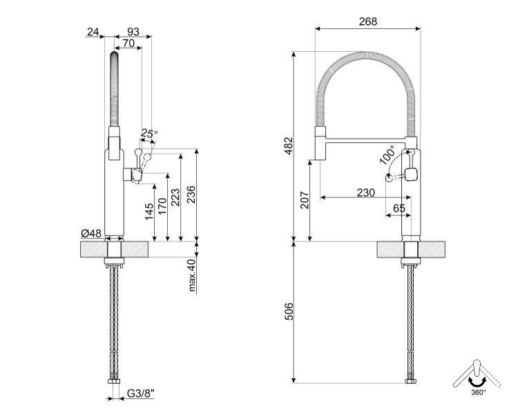 Robinet mono-commande Smeg MDF50CR detail 1