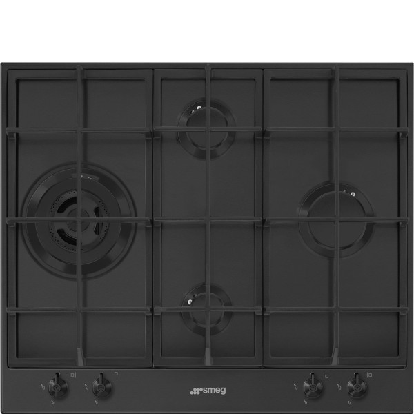 Taque de cuisson au gaz Smeg PX364LMB vooraanzicht