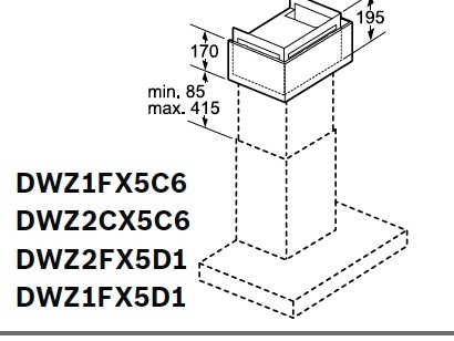 Dampkap toebehoren Bosch DWZ2FX5D1 detail 2