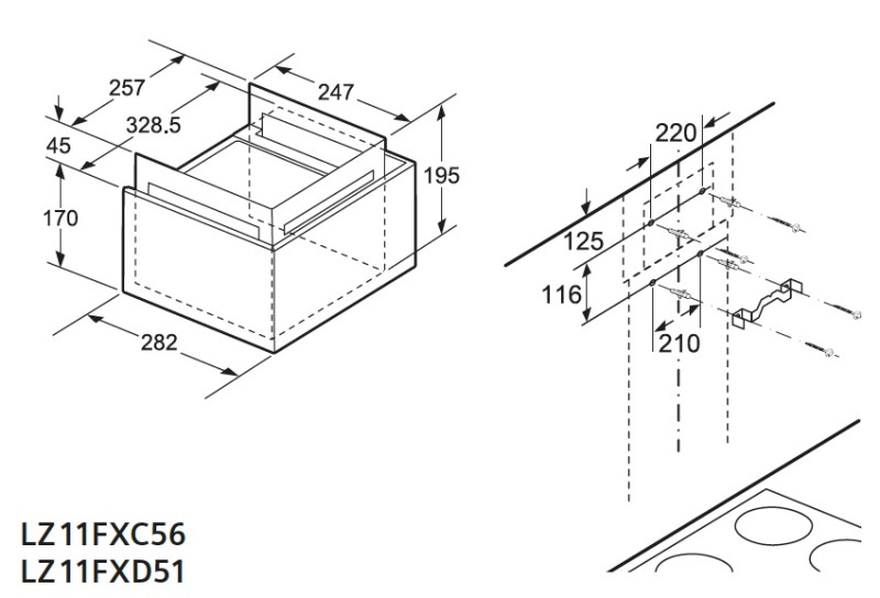 Dampkap toebehoren Siemens LZ11FXC56 detail 4
