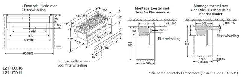 Hotte accessoires Siemens LZ11IXC16 detail 2