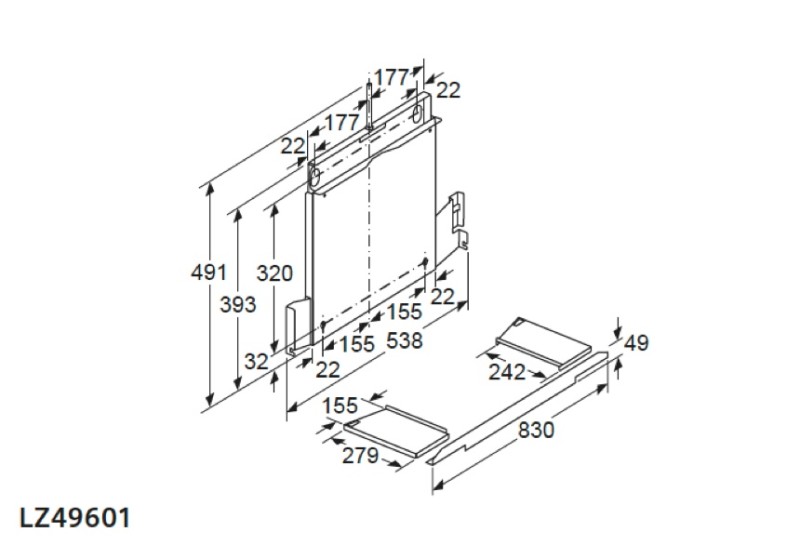 Hotte accessoires Siemens LZ49601 detail 1