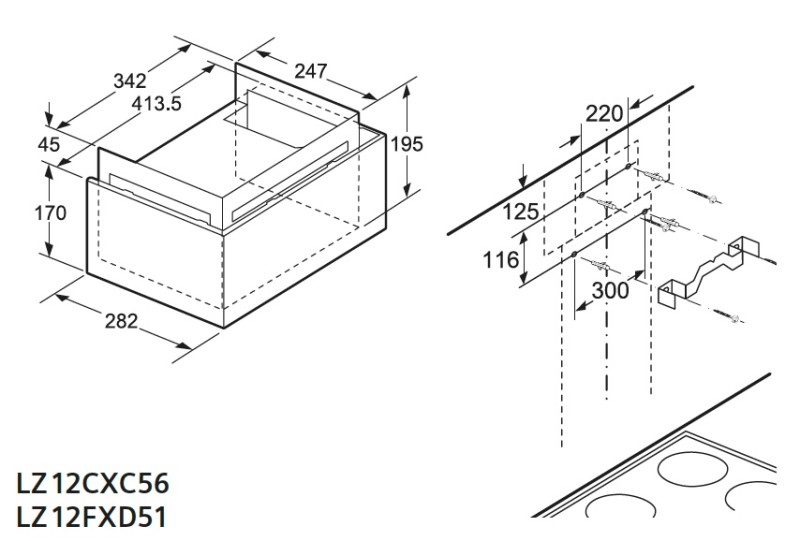 Hotte accessoires Siemens LZ12FXD51 detail 3