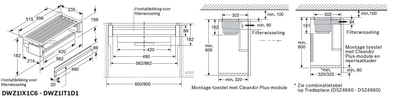 Hotte accessoires Bosch DWZ1IX1C6 detail 3