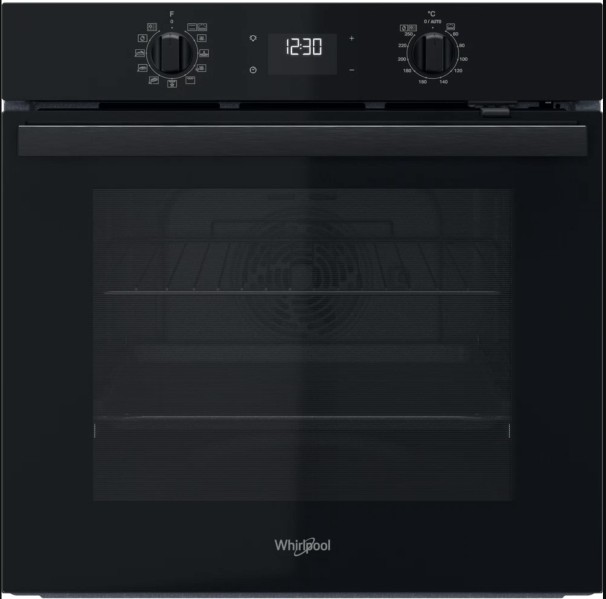 Four air pulsé/multifonction Whirlpool OMR58RR1B/ZWART vooraanzicht