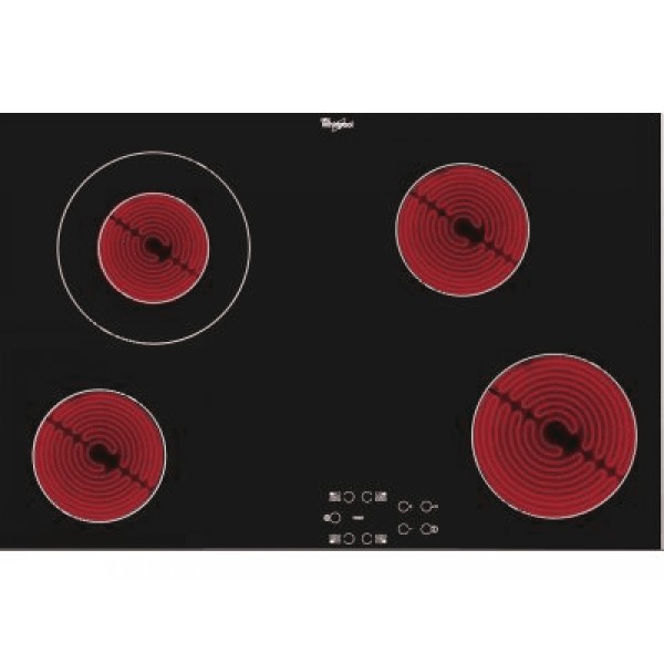 Taque de cuisson vitrocéramique Whirlpool AKT8330LX vooraanzicht