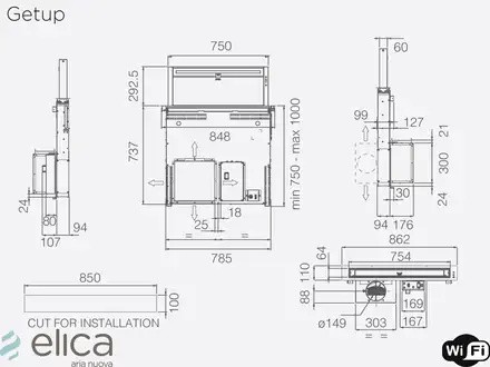 Hotte plan de travail Elica PRF0162784 detail 3