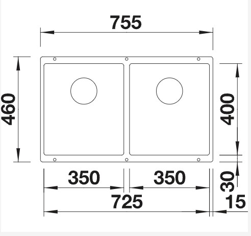 Evier 2 bassins Blanco 527831/** detail 1