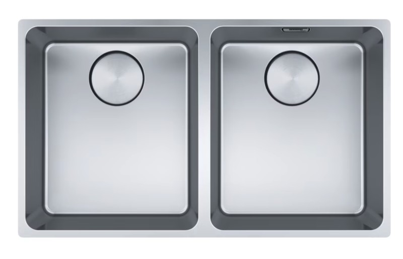 Dubbele spoelbak Franke MYX1203434M1 vooraanzicht