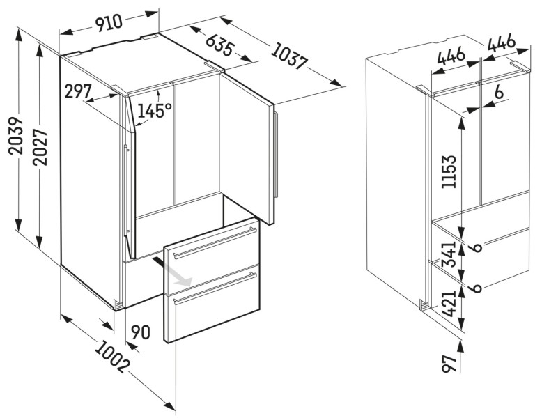Side/Side + 3 en 4 deurs Liebherr CBNSTE887220 detail 3