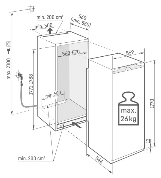 Frigo intégrable hauteur 176-179cm Liebherr IRBCI518022 detail 8