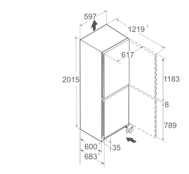 Combiné réfrigérateur/congélateur Liebherr CNGWC572322 detail 8