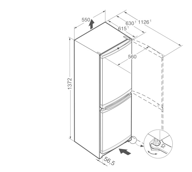 Combiné réfrigérateur/congélateur Liebherr CUELE233126 detail 6