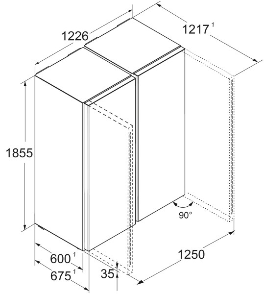 Side/Side + 3 et 4 portes Liebherr XRF522022 detail 8