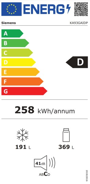 Side/Side + 3 en 4 deurs Siemens KA93GAIDP detail 6