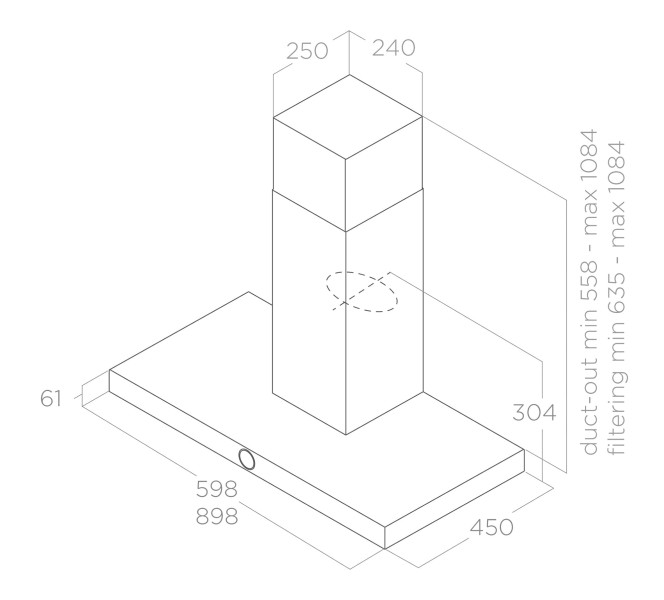 Hotte cheminée Elica PRF0097323A detail 1