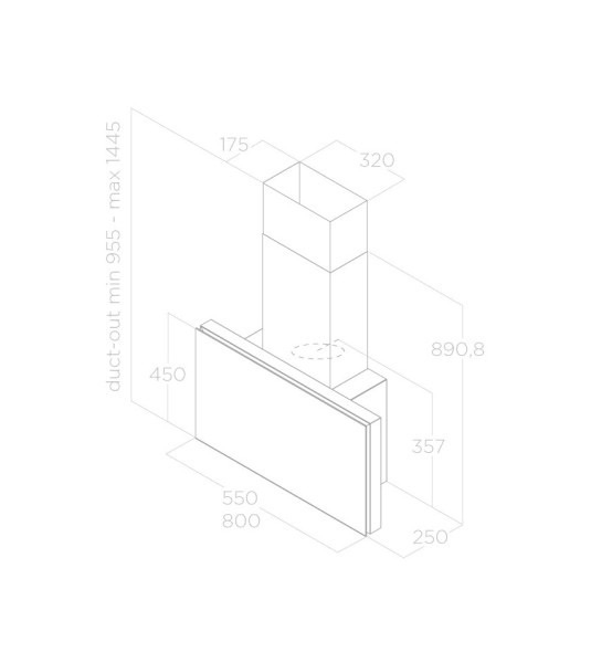 Hotte cheminée Elica PRF0164946A detail 3