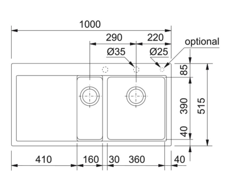 Evier 1 1/2 bassin Franke MTG651-100LGL1 detail 1