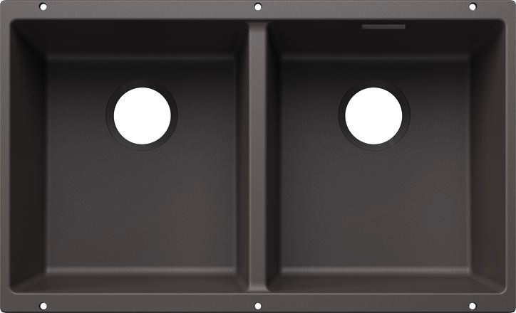 Dubbele spoelbak Blanco 527830/** vooraanzicht